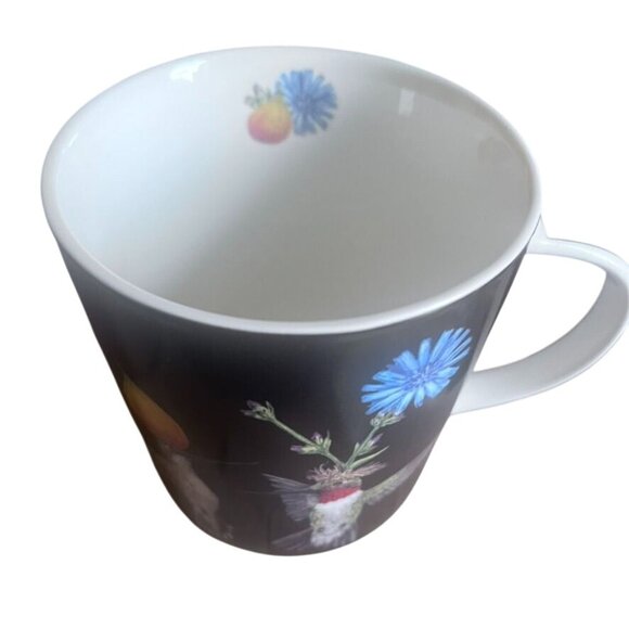 Funny Vintage Hummingbird Flower Art Mug By Vicki Sawyer for PPD 12 oz Black - Picture 4 of 5